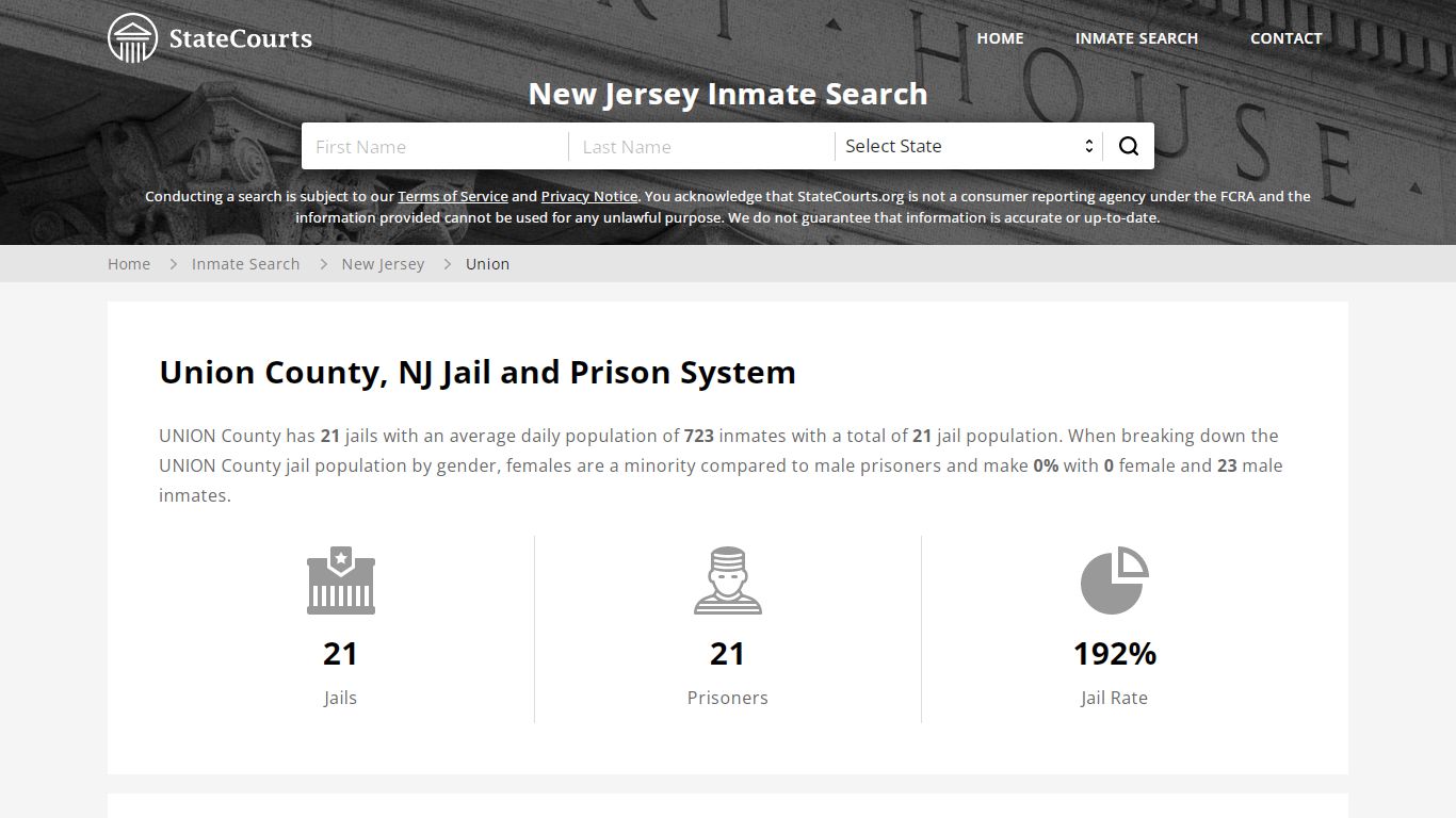Union County, NJ Inmate Search - StateCourts